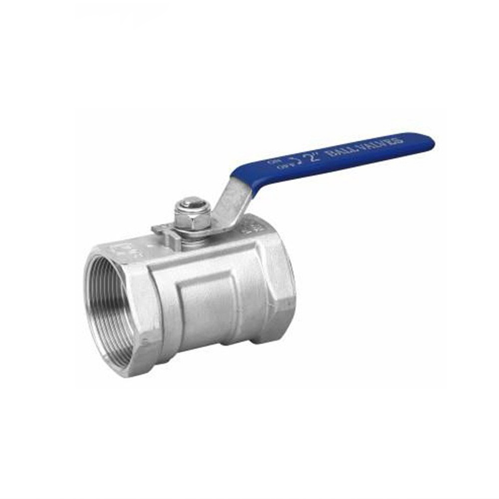 One-piece threaded ball valve